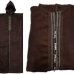 Adltsaed 013 Drk Brwn Men's Cashmere Wool Thick Dark Brown Long Sleeve Moroccan Thobe Jubba Habibi Collections 1