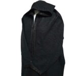 Adltsaed 014 Men’s Cashmere Wool Thick Black Hooded Long Sleeve Moroccan Thobe Jubba Djellaba (4)