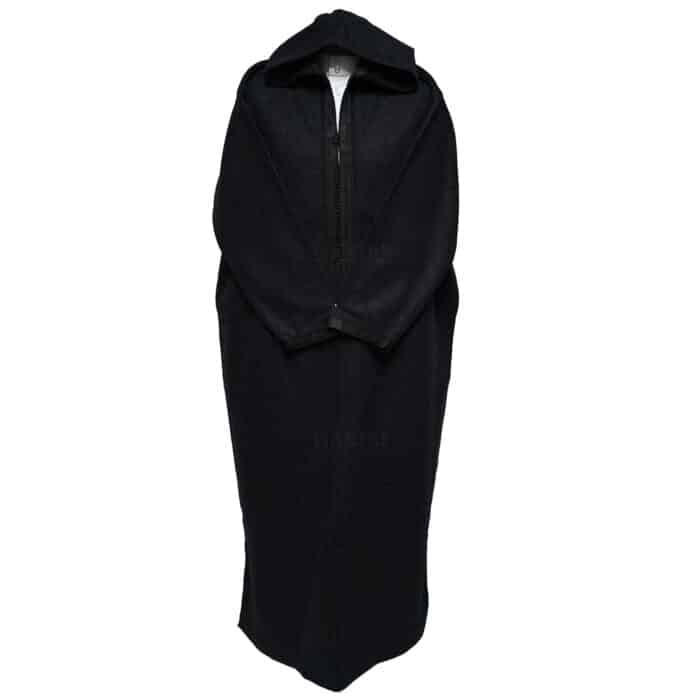 Adltsaed 014 Men’s Cashmere Wool Thick Black Hooded Long Sleeve Moroccan Thobe Jubba Djellaba (5)