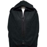 Adltsaed 014 Men’s Cashmere Wool Thick Black Hooded Long Sleeve Moroccan Thobe Jubba Djellaba (6)