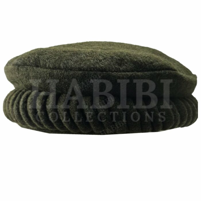 Afgn001 Olive Green Men Afghani Wool Hat0611 192452