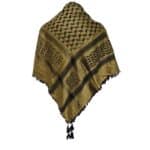 Almaas 0013 Unisex Black Green Shemagh Arab Head Scarf Wrap Arafat Keffiyeh Yashmagh