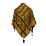 Almaas 0024 Unisex Gold Black Shemagh Arab Head Scarf Wrap Arafat Keffiyeh Yashmagh