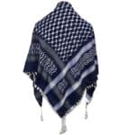 Almaas 101 Unisex Navy Grey White Arab Head Scarf Wrap Arafat Keffiyeh Yashmagh