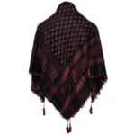 Almaas 215 Unisex Maroon Black Arab Head Scarf Wrap Shemagh Arafat Keffiyeh Yashmagh