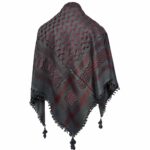 Almaas 2222 Unisex Grey Maroon Arab Head Scarf Wrap Arafat Keffiyeh Yashmagh