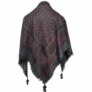 Almaas 2222 Unisex Grey Maroon Arab Head Scarf Wrap Arafat Keffiyeh Yashmagh