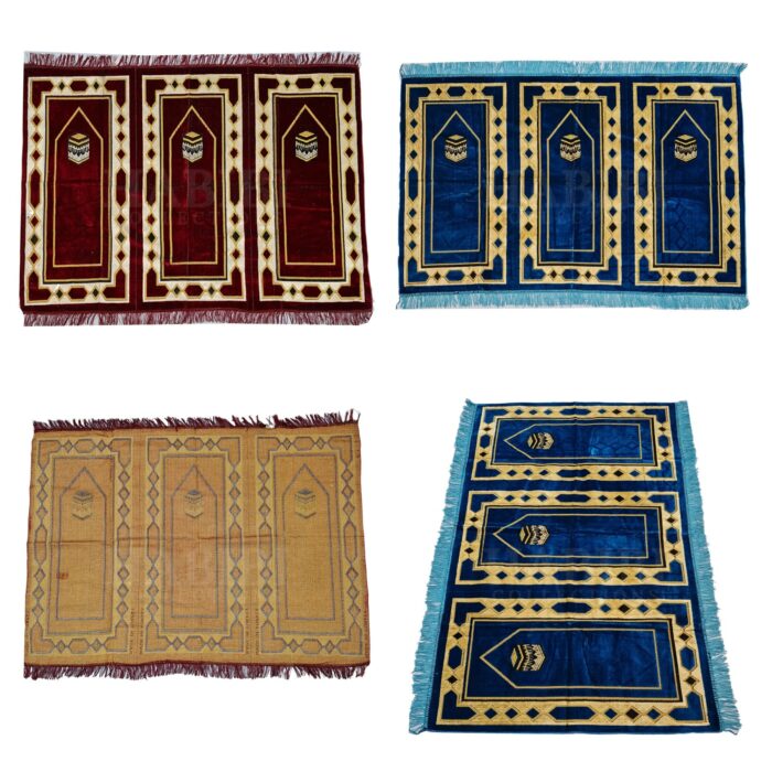Almaas3ppl 005 Large Islamic Prayer Mat Musallah Janamaaz (3 People) (34)