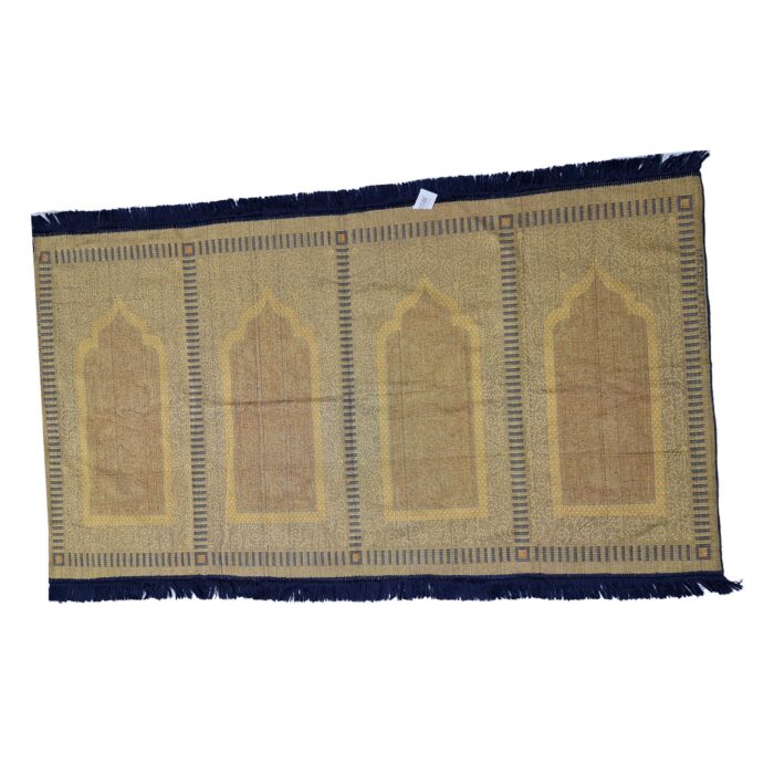 Almaas4ppl 0044 Extra Large Blue Islamic Prayer Mat Musallah Janamaaz (4 People) (4)