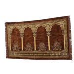 Almaas4ppl 0066 Extra Large Brown Islamic Prayer Mat Musallah Janamaaz (4 People) (2)