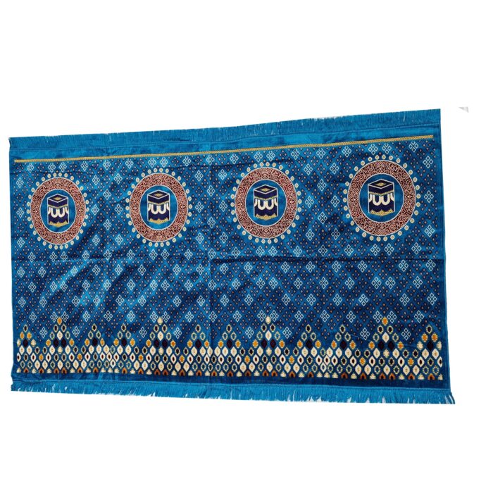 Almaas4ppl 0077 Extra Large Turquoise Islamic Prayer Mat Musallah Janamaaz (4 People) (1)