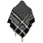 Almas Arafat Qutla 003 Shemagh Arab Head Scarf Wrap Arafat Keffiyeh Yashmagh Red Grey +fringes0618 173657 (1)
