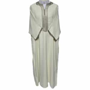 Atasrchctn 007 Men's Moroccan Rich Cotton 3 Quarter Sleeves Thobe Jubba Kandora Dishdasha (7)