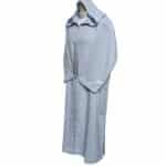 Atshrchctn 001 Men's Moroccan Rich Soft Cotton Light Blue Hooded Long Sleeve Thobe Jubba Djellaba (5)