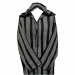 Azdctntwl 003 Black Grey Striped Moroccan Cotton Thobe Jubba Djelleba 194957 (11)