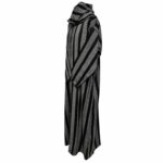 Azdctntwl 003 Black Grey Striped Moroccan Cotton Thobe Jubba Djelleba 194957 (8)