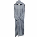 Azdctntwl 004 Grey Sky Blue Moroccan Cotton Thobe Jubba Djelleba 195657 (8)