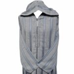 Azdctntwl 004 Grey Sky Blue Moroccan Cotton Thobe Jubba Djelleba 195657 (9)