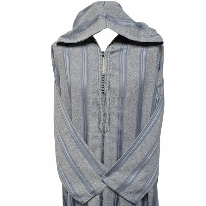 Azdctntwl 004 Grey Sky Blue Moroccan Cotton Thobe Jubba Djelleba 195657 (9)