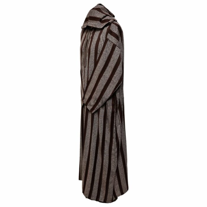 Azdctntwl 006 Brown Striped Moroccan Cotton Thobe Jubba Djelleba 200100 (1)