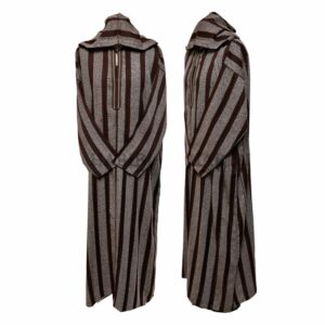 Azdctntwl 006 Brown Striped Moroccan Cotton Thobe Jubba Djelleba 200100 (2)