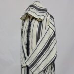 Azdnewctnhd 001 Men’s Royal Blue Striped Moroccan Long Sleeve Hooded Cotton Thobe Jubba Djellabajpg (5)