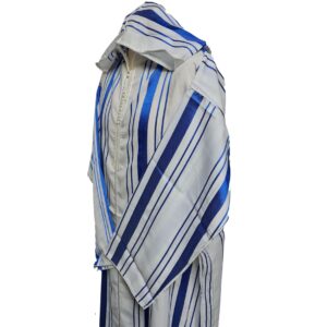 Azdnewctnhd 0011 Men’s Blue Striped Moroccan Long Sleeve Hooded Cotton Thobe Jubba Djellaba (1)