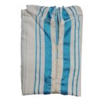 Azdnewctnhd 008 Men’s Turquoise Striped Moroccan Long Sleeve Hooded Cotton Thobe Jubba Djellaba (2)