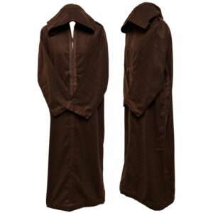 Azdwlhd 0096 Moroccan Brown Wool Blend Hooded Thobe Djellaba 22512 (1)