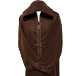 Azdwlhd 0096 Moroccan Brown Wool Blend Hooded Thobe Djellaba 22512 (3)