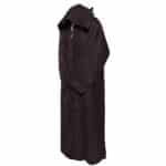 Azdwlhd 00977 Moroccan Dark Brown Winter Wool Blend Hooded Long Sleeves Thobe Djellaba (5)