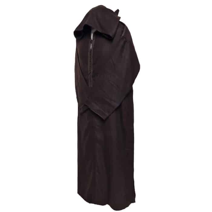 Azdwlhd 00977 Moroccan Dark Brown Winter Wool Blend Hooded Long Sleeves Thobe Djellaba (5)