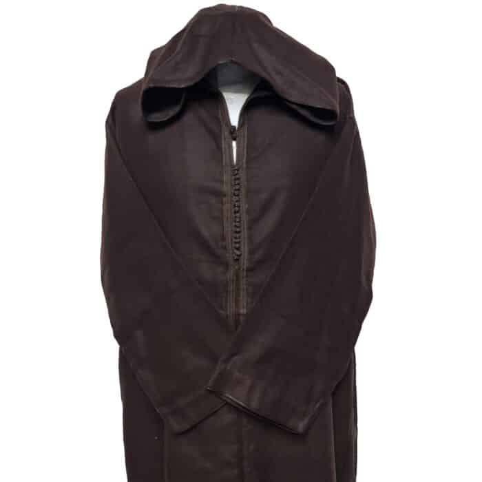 Azdwlhd 00977 Moroccan Dark Brown Winter Wool Blend Hooded Long Sleeves Thobe Djellaba (7)