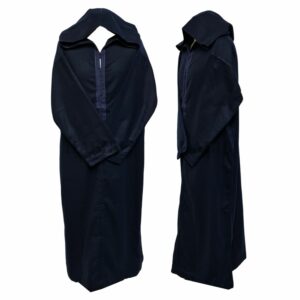 Azdwlhd 0098 Navy Blue Mens Moroccan Wool Blend Thobe Jubba Djelleba (1)