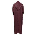 Azdwlhd 0099 Burgundy Mens Moroccan Wool Blend Thobe Jubba Djelleba (3)