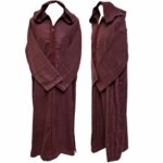 Azdwlhd 0099 Burgundy Mens Moroccan Wool Blend Thobe Jubba Djelleba (4)