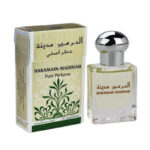 Al Haramain Madinah Musk Perfume Oil Arabian Attar - Fragrance Notes Top note: Rose, Geranium, Davana Blossoms, Bergamot, Orange Middle note: Rose, Jasmine, Orchid, Clove, Saffron, Sandalwood, Cedar wood Base note: Floral, Musk, Amber, Sandalwood, Cedar wood, Cashmere wood, Fruity