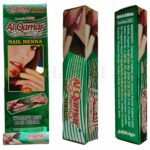 Al Qamar is an Instant Henna tattoo paste - can be used on Nails and Hands - it will take half an hour to dry and wash it off with water to get a dark burgandy colour design. The larger henna Tube is made to be used on hands The small henna tube is made to be used on Nails The henna tattoo will last for 4 to 10 days depending on the water usage Please note this item is not to be used on face or any sensitive area A PATCH TEST IS STRICTLY RECOMMENDED FOR ALL USERS, AS THIS BRAND CONTAINS A STRONG HINT OF CLOVE OIL. IF SKIN REACTION OCCURS, IMMEDIATELY WASH WITH WATER & STOP USING