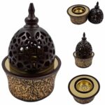 Arbltr 001 Ceramic Incense Burner Arabic Letters Burner High Quality Magnetic Top Brown Gold 06 20t202644.031 1