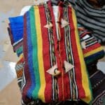Baja 10 Luxury Burgundy Multicoloured Striped Moroccan Cashmere Wool Blend Baja Jerga Jacket (1)