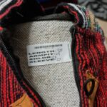 Baja 16 Luxury Burgundy Multicoloured Striped Moroccan Cashmere Wool Blend Baja Jerga Jacket (1)