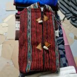 Baja 16 Luxury Burgundy Multicoloured Striped Moroccan Cashmere Wool Blend Baja Jerga Jacket (2)