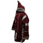 Baja 16 Luxury Burgundy Multicoloured Striped Moroccan Cashmere Wool Blend Baja Jerga Jacket (4)