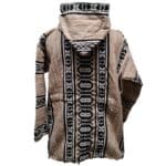 Baja 23 Luxury Beige Multicoloured Striped Moroccan Cashmere Wool Blend Baja Jerga Jacket (5)