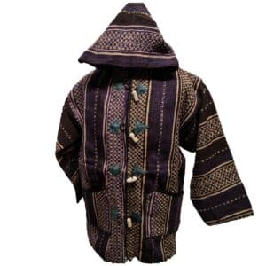 Baja 26 Unisex Multicoloured Striped Moroccan Cashmere Wool Blend Baja Jerga Jacket(7)