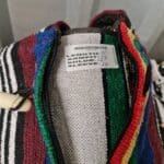 Baja 32 Luxury Burgundy Multicoloured Striped Moroccan Cashmere Wool Blend Baja Jerga Jacket (1)