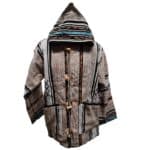 Baja 34 Luxury Beige Multicoloured Striped Moroccan Cashmere Wool Blend Baja Jerga Jacket (3)
