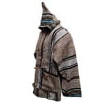 Baja 34 Luxury Beige Multicoloured Striped Moroccan Cashmere Wool Blend Baja Jerga Jacket (4)
