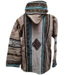 Baja 34 Luxury Beige Multicoloured Striped Moroccan Cashmere Wool Blend Baja Jerga Jacket (5)