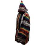 Baja 5 Luxury Burgundy Multicoloured Striped Moroccan Cashmere Wool Blend Baja Jerga Jacket (4)